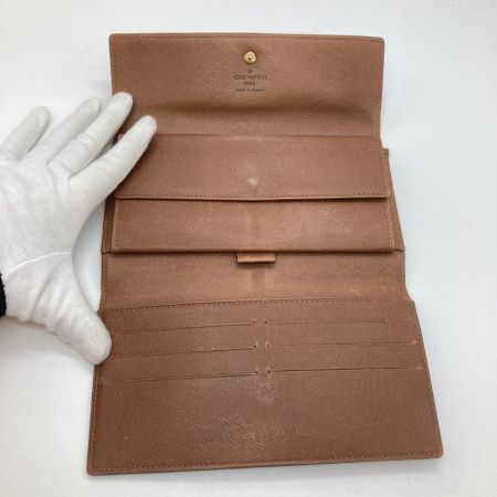  LOUIS VUITTON ルイヴィトン モノグラム ポル卜フォイユ インタ一ナショナル 長財布 M61217 ブラウン