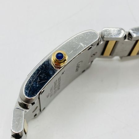  Cartier カルティエ タンクフランセーズSM レディース クォーツ 腕時計 2384 ピンクシェル文字盤