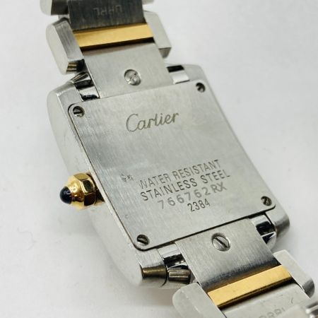  Cartier カルティエ タンクフランセーズSM レディース クォーツ 腕時計 2384 ピンクシェル文字盤