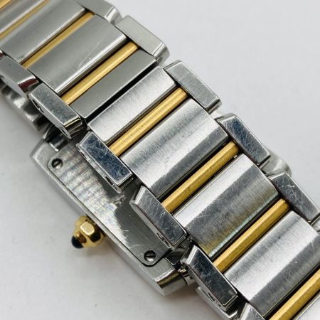  Cartier カルティエ タンクフランセーズSM レディース クォーツ 腕時計 2384 ピンクシェル文字盤