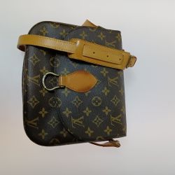 ◎◎ LOUIS VUITTON ルイヴィトン モノグラム サンクルーGM ショルダーバッグ M51242 ブラウン ポケット内ベタつき有 Cランク