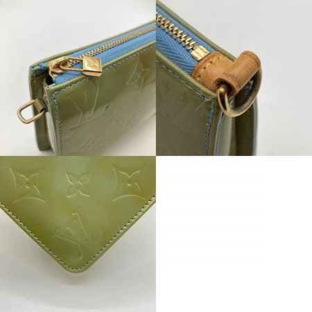  LOUIS VUITTON ルイヴィトン モノグラム・ヴェルニ レキシントン ポーチ M91011 ベビーブルー  紐欠品・変色有