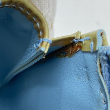  LOUIS VUITTON ルイヴィトン モノグラム・ヴェルニ レキシントン ポーチ M91011 ベビーブルー  紐欠品・変色有