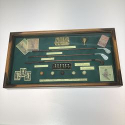 ◎◎  額縁入り ゴルフコレクション ミニチュア 壁掛け 壁飾り Cランク