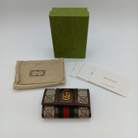  GUCCI グッチ GGスプリーム オフィディア 6連 キーケース 603732 ブラウン 箱・布袋付