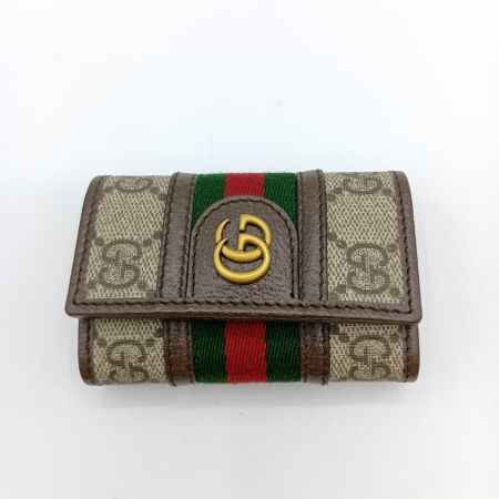  GUCCI グッチ GGスプリーム オフィディア 6連 キーケース 603732 ブラウン 箱・布袋付