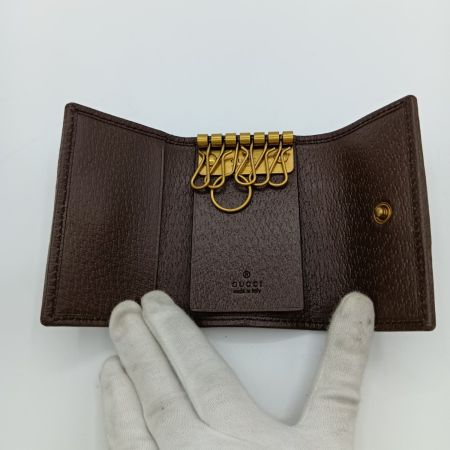  GUCCI グッチ GGスプリーム オフィディア 6連 キーケース 603732 ブラウン 箱・布袋付
