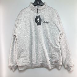 ◎◎ ELECTRIC エレクトリック スクリプト リバーシブル ハーフジップ XLサイズ E24FU18 グレー Sランク