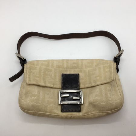  FENDI フェンディ マンマバケット ズッカ柄 セミショルダー キャンバス レザー  2308-26424-008 ベージュ