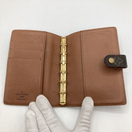  LOUIS VUITTON ルイヴィトン アジェンダ PM 6穴 手帳カバー R20005 ブラウン