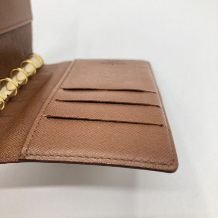  LOUIS VUITTON ルイヴィトン アジェンダ PM 6穴 手帳カバー R20005 ブラウン