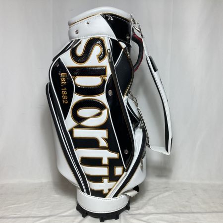  le coq sportif ルコックスポルティフ キャディバッグ 9.5型 3.8kg 6分割 ブラック x ホワイト