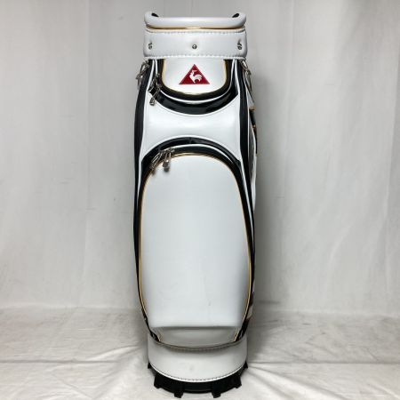  le coq sportif ルコックスポルティフ キャディバッグ 9.5型 3.8kg 6分割 ブラック x ホワイト