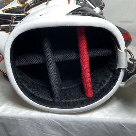  le coq sportif ルコックスポルティフ キャディバッグ 9.5型 3.8kg 6分割 ブラック x ホワイト