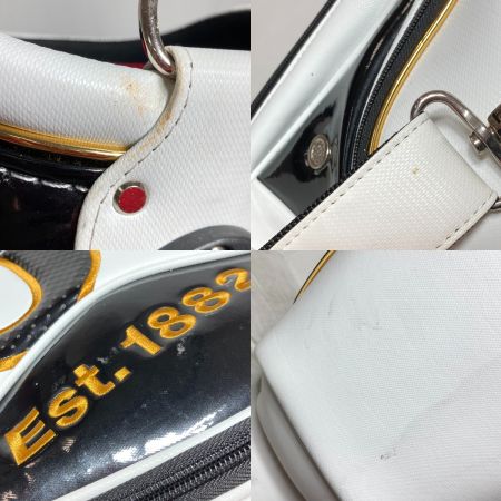  le coq sportif ルコックスポルティフ キャディバッグ 9.5型 3.8kg 6分割 ブラック x ホワイト