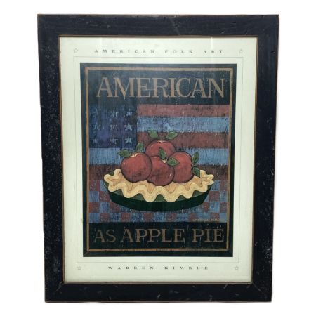  WARREN KIMBLE ウォーレン キンブル AMERICAN AS APPLE PIE 絵画 額付
