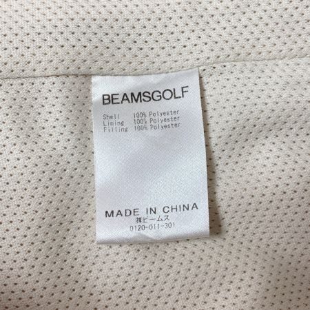  BEAMS GOLF ビームスゴルフ 中綿 ノーカラー ブルゾン 中綿ジャケット Sサイズ ベージュ