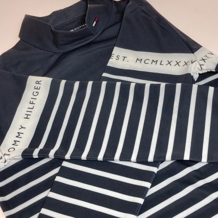  TOMMY HILFIGER トミー ヒルフィガー ゴルフ ゴルフシャツ ボーダー ハイネック長袖シャツ Sサイズ レディース