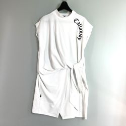 ◎◎ Callaway Golf キャロウェイゴルフ オニカノコ モックネック チュニック シャツチュニックワンピース ホワイト SIZE M  Bランク