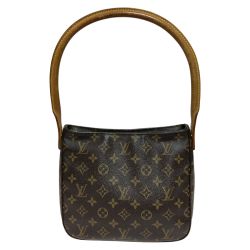 ◎◎ LOUIS VUITTON ルイヴィトン モノグラム ルーピングMM ショルダーバッグ ハンドバッグ M51146 ブラウン Cランク