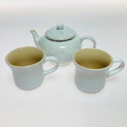 ◎◎ LE CREUSET ルクルーゼ ティーポット マグカップ 2個 セット ホワイトラスター Bランク