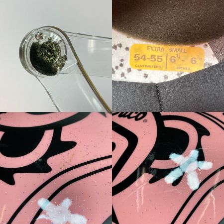   BUCO GRATEFUL DEAD ジェットヘルメット XS ピンク シールド フリップアップベース付