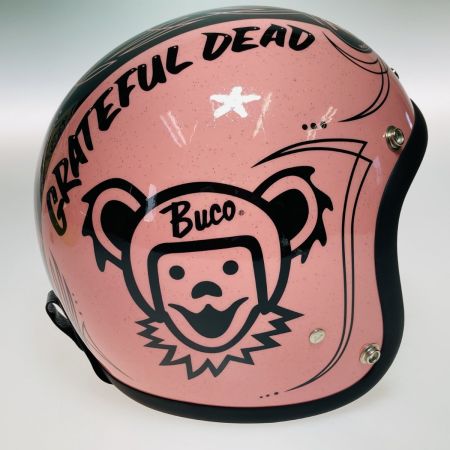   BUCO GRATEFUL DEAD ジェットヘルメット XS ピンク シールド フリップアップベース付