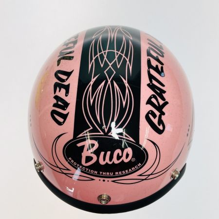   BUCO GRATEFUL DEAD ジェットヘルメット XS ピンク シールド フリップアップベース付