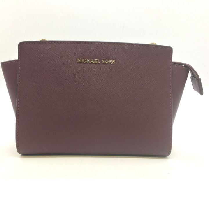 MICHAEL KORS(マイケルコース) ショルダーバッグ - ボルドー レザー MICHAEL KORS マイケルコース ショルダーバッグ レザー 35H8GLMM6L
