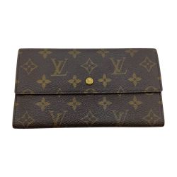 ◎◎ LOUIS VUITTON ルイヴィトン モノグラム ポルト トレゾール インターナショナル 3つ折り 長財布 M61215 ブラウン Cランク