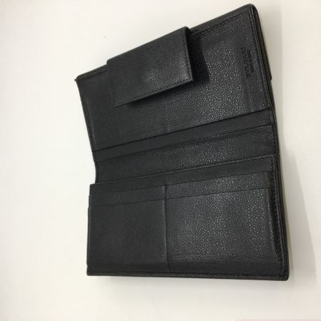  BVLGARI ブルガリ  3つ折り長財布  ロゴ ミレ リゲ ダブルホック  25556 ブラック 箱付き