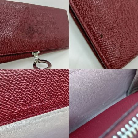  BVLGARI ブルガリ ロゴクリップ 二つ折り 長財布 33888 レッド