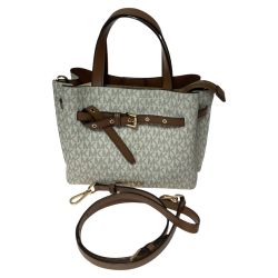 ◎◎ MICHAEL KORS マイケルコース サッチェル スモール MKシグネチャー 2WAYバッグ ハンドバッグ 35H0GU5S1B ベージュ Bランク