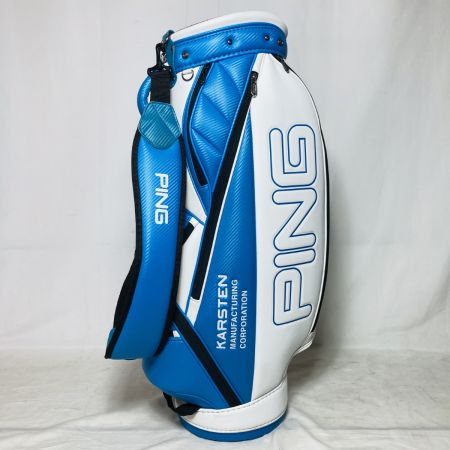  PING ピン バイカラー キャディバッグ 9型 5分割 3.5kg CB-U212 ホワイト×ブルー
