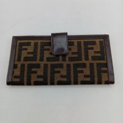 ◎◎ FENDI フェンディ ズッカ 長財布 2277･51339・018 ブラウン Cランク