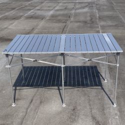 ◎◎ FIELDOOR アルミレジャー ロールテーブル a08590 Bランク