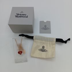 ◎◎ Vivienne Westwood ヴィヴィアン・ウエストウッド ペトラハートネックレス レッド 箱・布袋付 Bランク