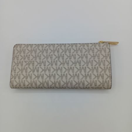  MICHAEL KORS マイケルコース ジェット セット トラベル シグネチャー ラージ スリー クォーター Lジップウォレット 35F8GTVZ3B バニラ