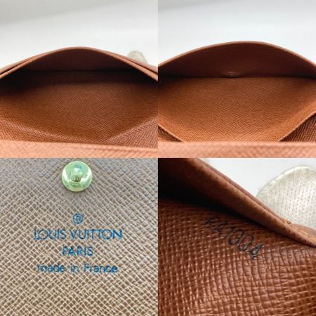  LOUIS VUITTON ルイヴィトン モノグラム ポルト モネ・ビエ トレゾール 2つ折り財布 M61730 ブラウン