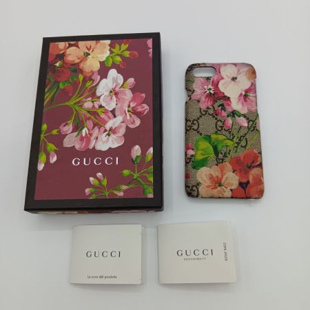  GUCCI グッチ スマホケース iPhone 7/8 GG柄 フラワープリント 474578・572353