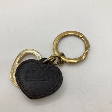  GUCCI グッチ ハート モチーフ インターロッキング キーホルダー キーチャーム ブラック