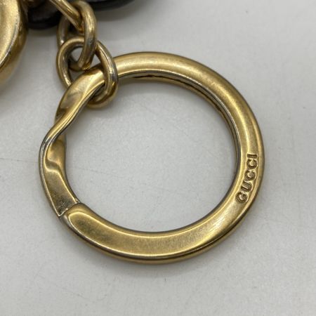  GUCCI グッチ ハート モチーフ インターロッキング キーホルダー キーチャーム ブラック