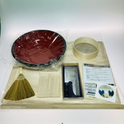 ◎◎  そば打ち道具一式 そば打ちセット こね鉢 ふるい粉 麺台 麺棒 駒板 麺切り包丁 Cランク