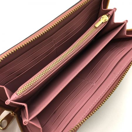  COACH コーチ  長財布 ラウンドファスナー シグネチャー  C4452 ブラウン