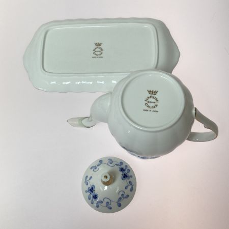  NARUMI ナルミ ミラノシリーズ 4点セット （コーヒーポット・クリーマー・シュガーポット・スモールトレイ） ボーンチャイナ