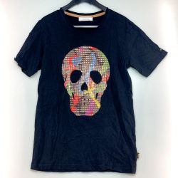 ◎◎ MARK&LONA マークアンドロナ Tシャツ スカル ラインストーン ブラック サイズS Cランク