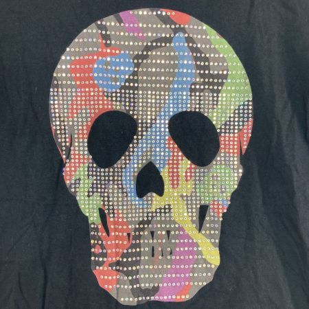  MARK&LONA マークアンドロナ Tシャツ スカル ラインストーン ブラック サイズS