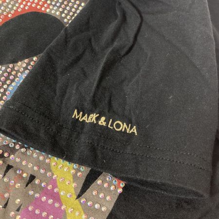  MARK&LONA マークアンドロナ Tシャツ スカル ラインストーン ブラック サイズS