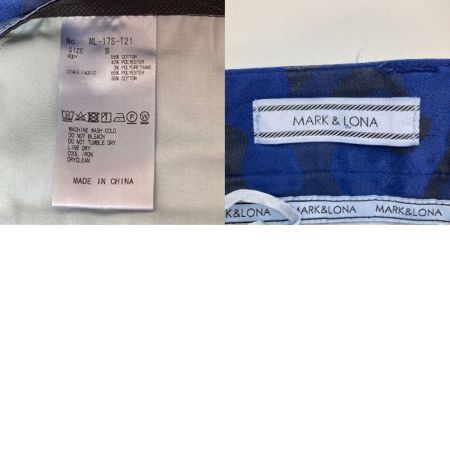  MARK&LONA マークアンドロナ ゴルフウェア パンツ カモフラ柄 Sサイズ ML-17S-T21 ブルー