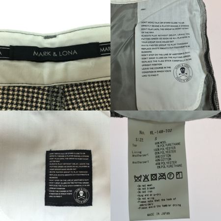  MARK&LONA マークアンドロナ ゴルフパンツ　チェック柄 スカル刺繍　サイズＳ